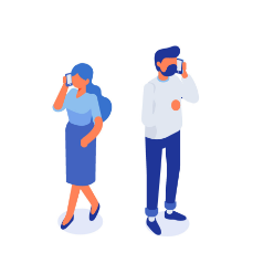 歩いている人達